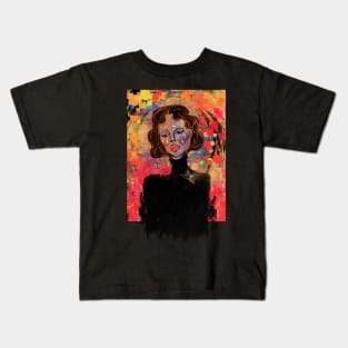 Abstract lady portrait Kids T-Shirt